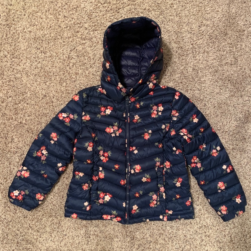 ZARA navy blue floral jacket/coat for toddler